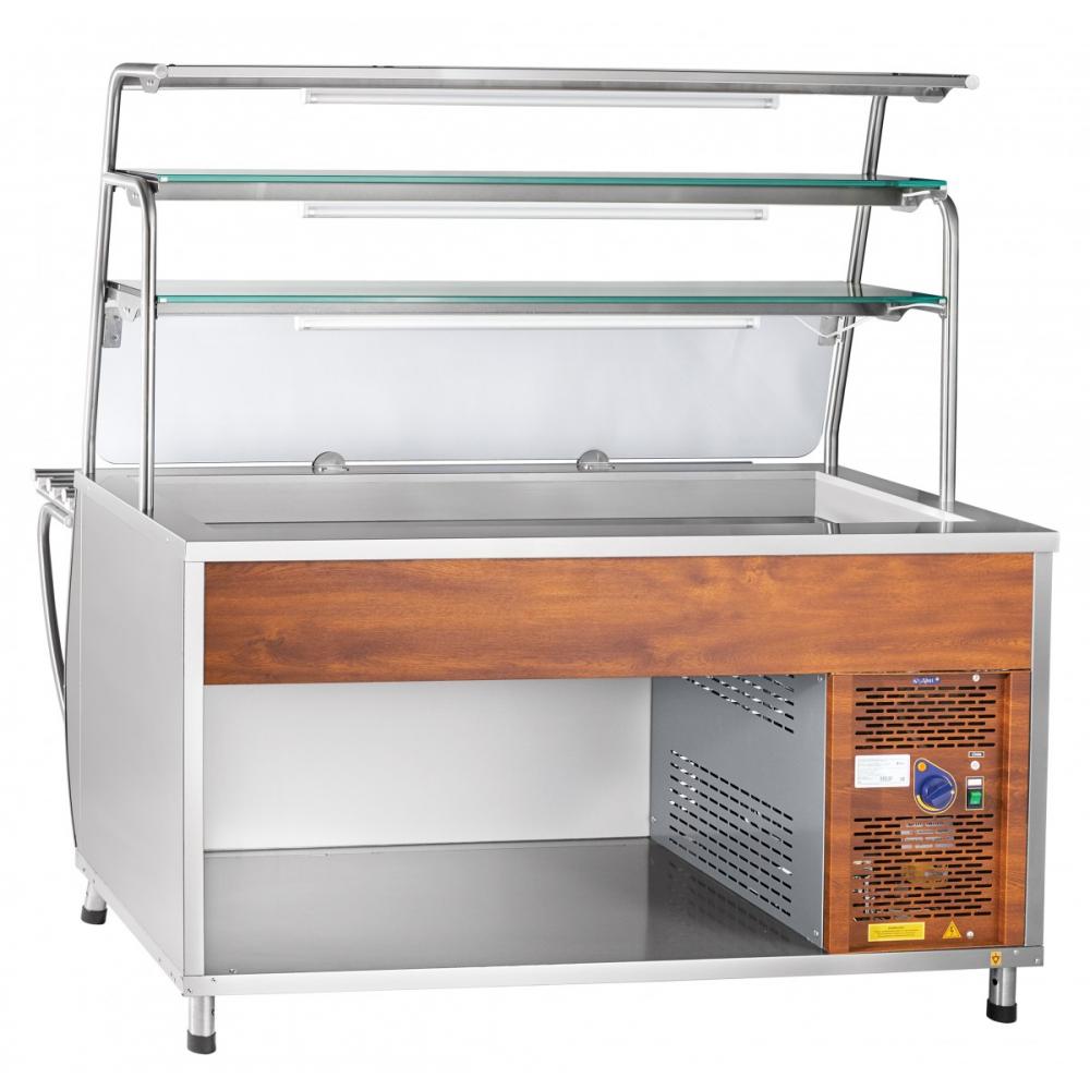 Холодильная витрина-прилавок ABAT ПВВ(Н)-70Т-01-НШ под дерево (ПРЕМЬЕР)