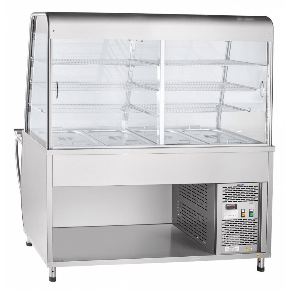 Холодильная витрина-прилавок ABAT ПВВ(Н)-70Т-С-01-НШ под дерево (ПРЕМЬЕР)