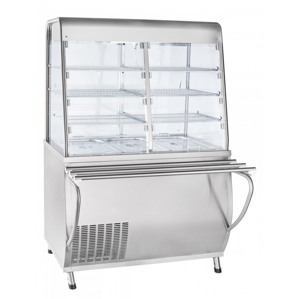 Холодильная витрина-прилавок ABAT ПВВ(Н)-70Т-С-НШ под дерево (ПРЕМЬЕР)