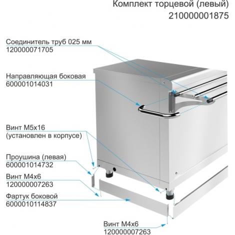 Комплект торцевой ABAT левый для линий раздачи ― Официальный сайт Российских производителей промышленного оборудования