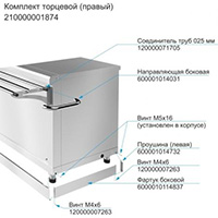 Комплект торцевой ABAT правый для линий раздачи