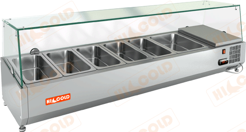 Настольная холодильная витрина для ингредиентов  HICOLD  VRX 1200 1/4