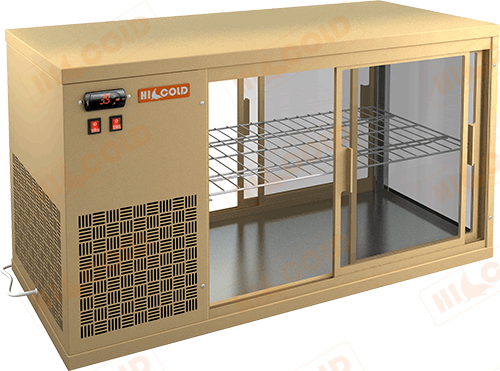 Настольная холодильная витрина сквозная  HICOLD  VRL T 900 L Beige