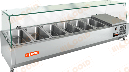 Настольная охлаждаемая витрина для ингредиентов  HICOLD  VRTG 1425 1/4