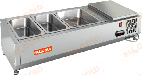 Настольная охлаждаемая витрина для ингредиентов  HICOLD  VRTO 1000 1/4