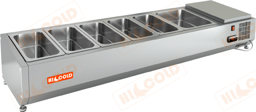 Настольная охлаждаемая витрина для ингредиентов  HICOLD  VRTO 1485 1/3