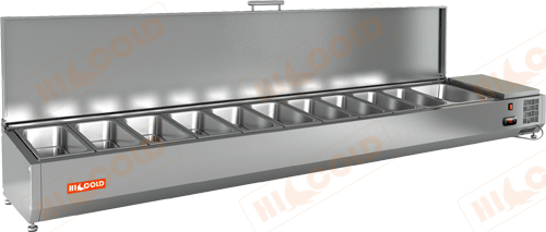 Настольная охлаждаемая витрина для ингредиентов  HICOLD  VRTU 2360 1/3