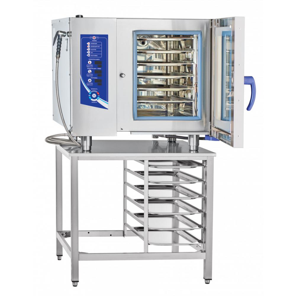 Пароконвектомат ABAT ПКА 6-1/1ПМ2 (лицо нерж.) бойлерный