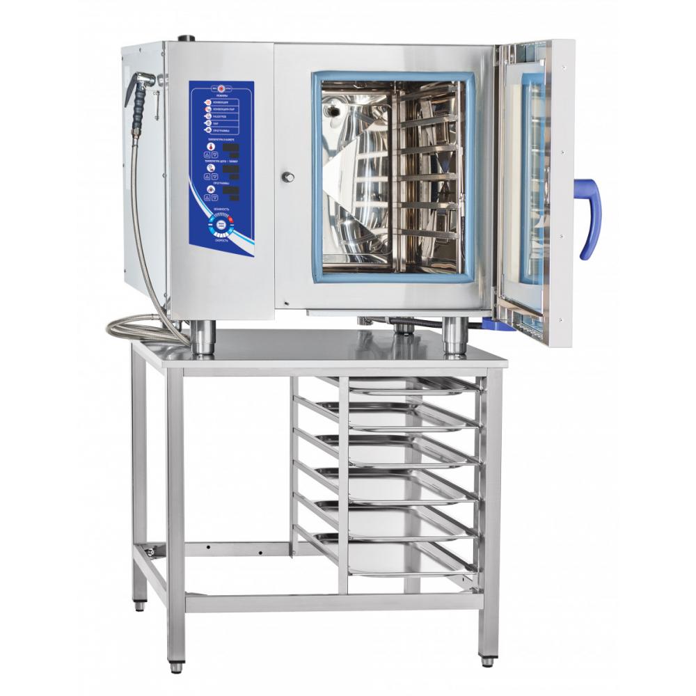 Пароконвектомат ABAT ПКА 6-1/1ВМ2 (лицо нерж.) инжекционный