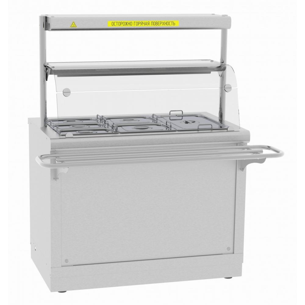 Прилавок-мармит ABAT ЭМК-70Х с подогреваемой полкой (HOT-LINE)