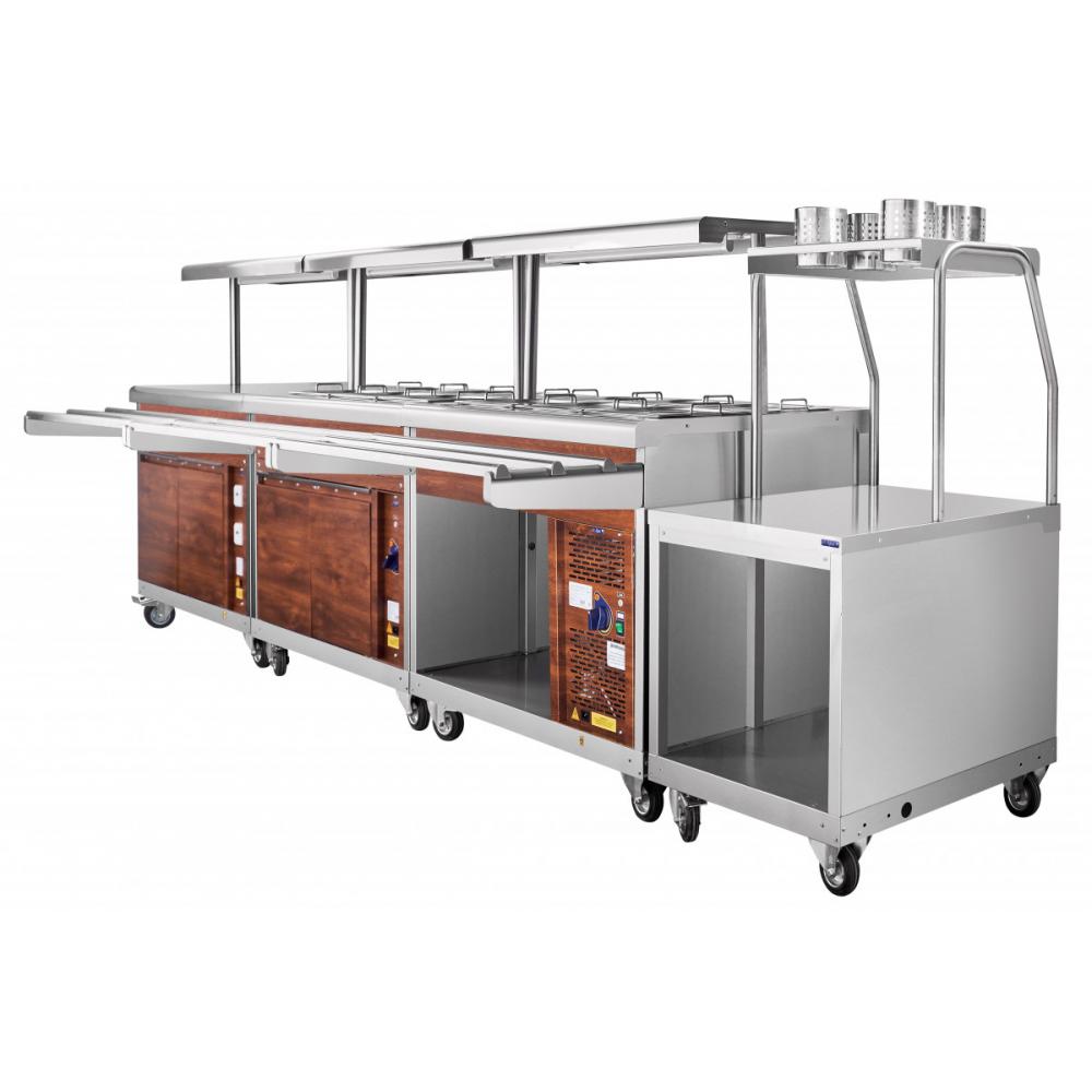 Прилавок для подогрева тарелок ABAT ПТЭ-70КМ(П)-80 (самообслуживание)