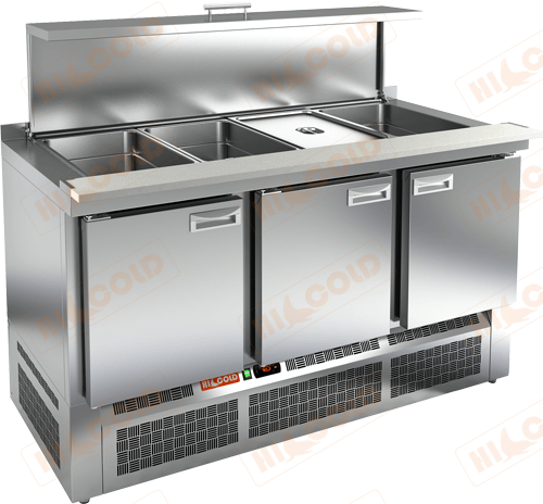 Стол для салатов (саладетта)  HICOLD  SLE3-111GN полипропилен