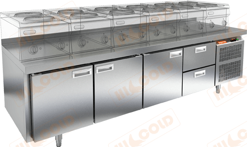 Стол морозильный под тепловое оборудование  HICOLD  SN 1112/BT LT