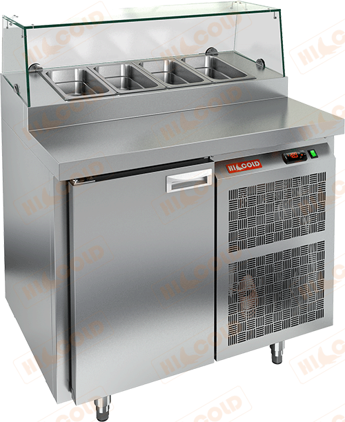 Стол охлаждаемый для пиццы  HICOLD  PZ2-1/GN стекло