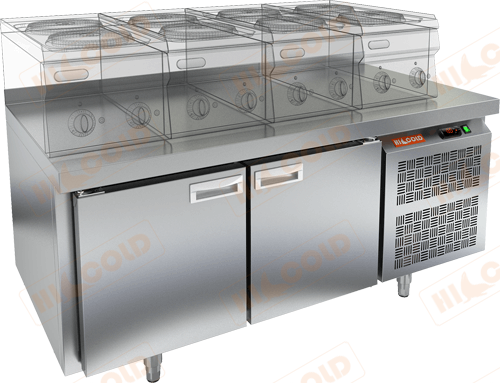 Стол охлаждаемый под тепловое оборудование  HICOLD  GN 11/TN LT
