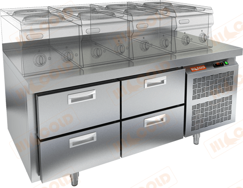 Стол охлаждаемый под тепловое оборудование  HICOLD  SN 22/TN LT