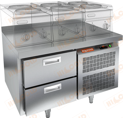 Стол охлаждаемый под тепловое оборудование  HICOLD  SN 2/TN LT