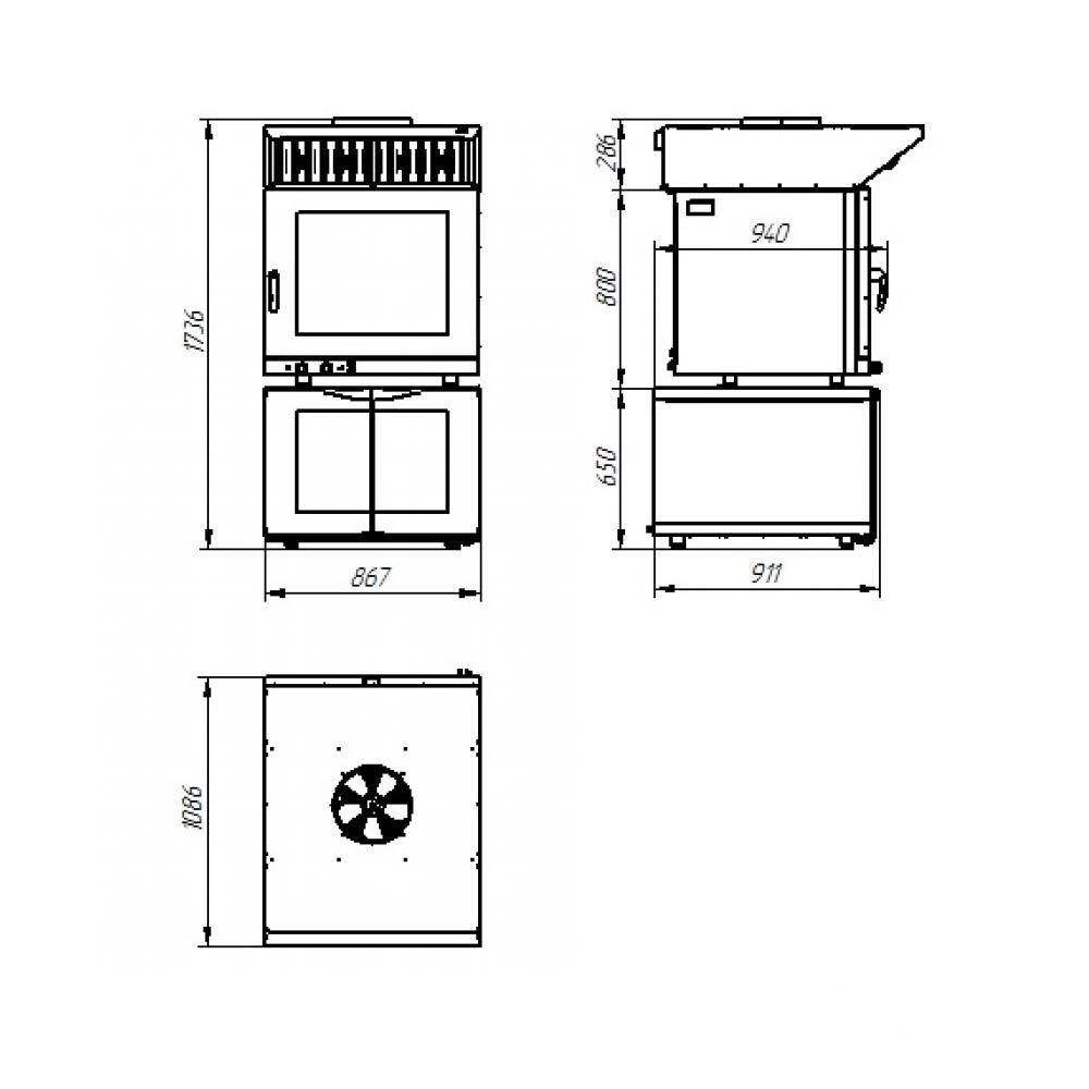 Зонт для конвекционной печи ABAT ЗВВ-6-6/4